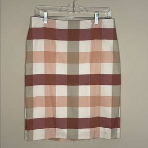 Gingham pencil skirt